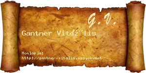 Gantner Vitális névjegykártya